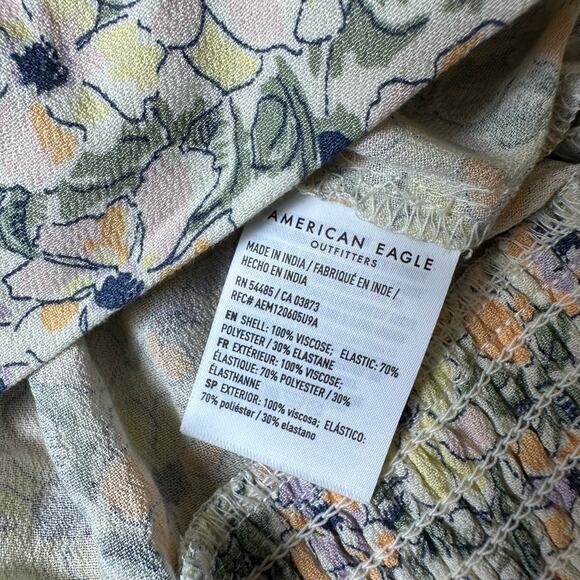 American Eagle Floral print One Shoulder Crop Top NWT Size L - Picture 8 of 9